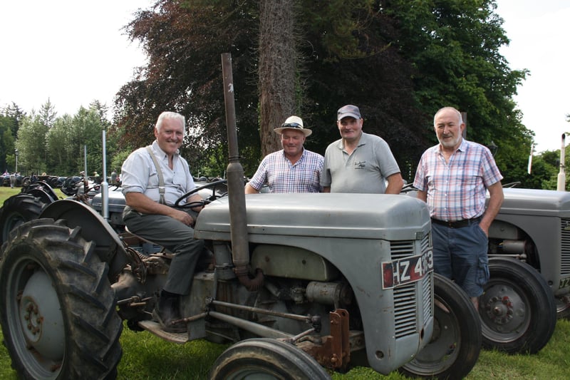 Sam Neill, Portadown, John Bennett, Mayobridge, Samuel Magowan, Hilltown, and Celle McAleer, Drumquin, Omagh, at The Friends of Ferguson Heritage NI day which was held at Ulster Folk and Transport Museums at Cultra last weekend. Picture: Darryl Armitage