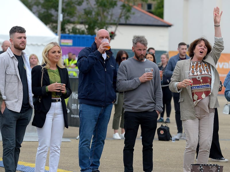 Fans in Ebrington square on Sunday evening last for the Boyzlife concert.  DER2131GS – 032