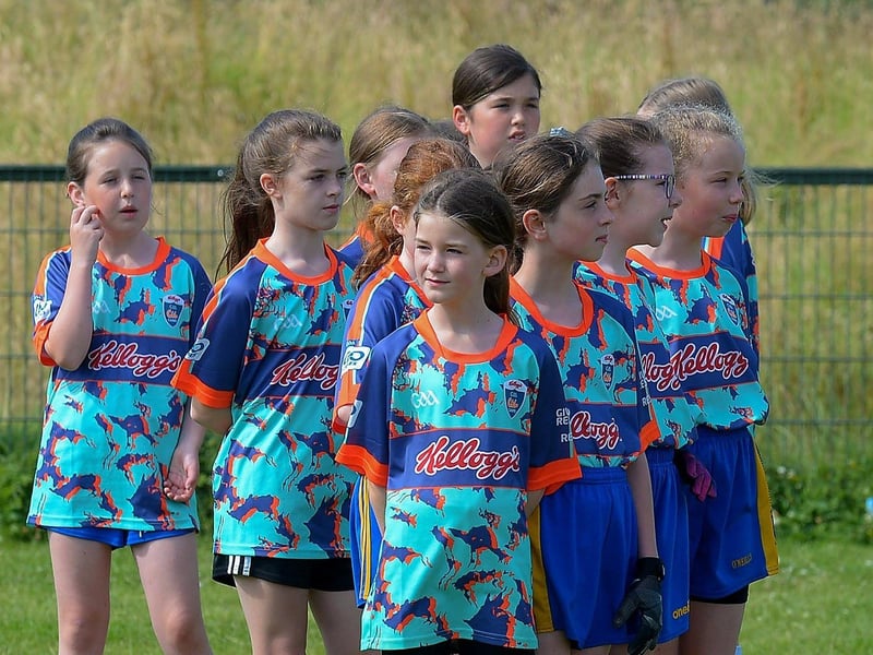 Waiting for the competitive action to start at the recent Brian Ogs Cúl Camp at Páirc Brid. DER2129GS - 053