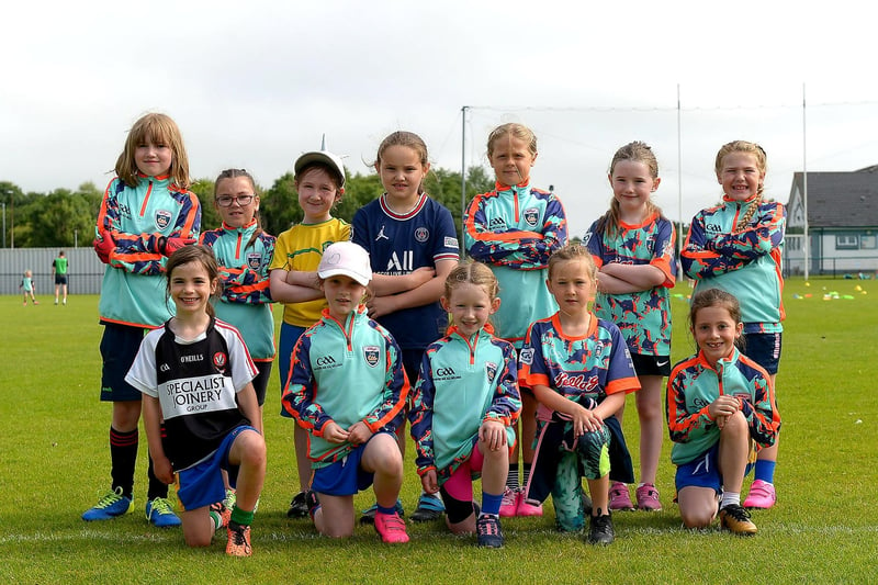 Children who took part in the recent Brian Ogs Cúl Camp at Páirc Brid. DER2129GS - 045