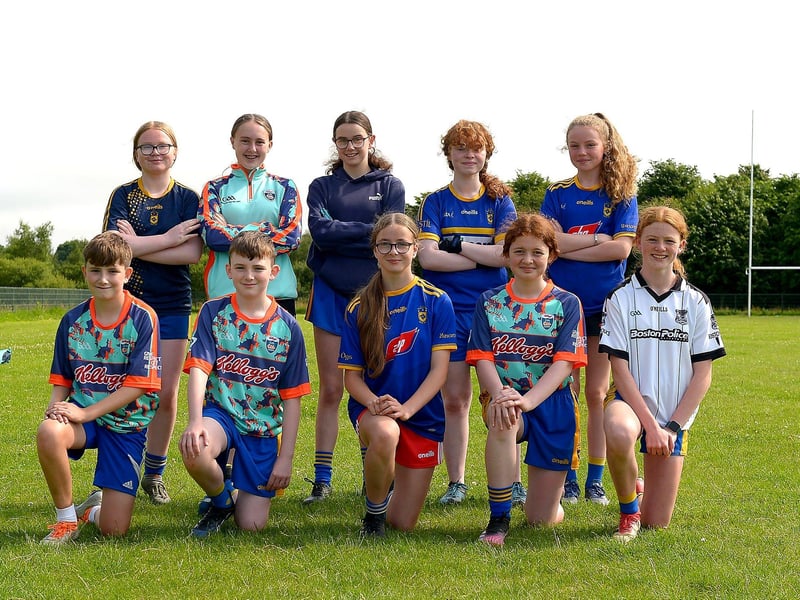 Boys and girls who took part in the recent Brian Ogs Cúl Camp at Páirc Brid. DER2129GS - 049