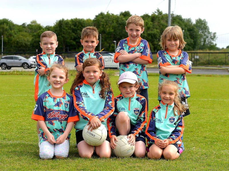 Boys and girls who took part in the recent Brian Ogs Cúl Camp at Páirc Brid. (Photos: George Sweeney). DER2129GS - 040