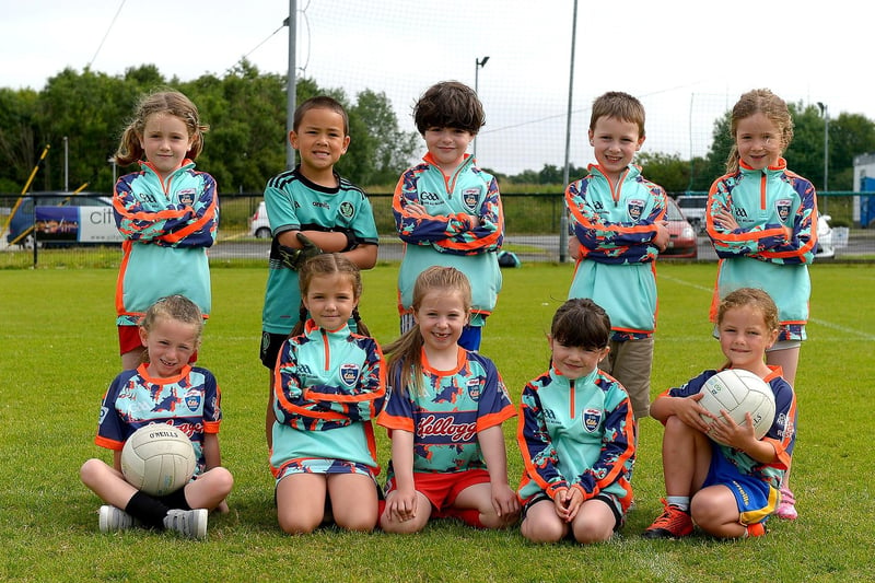 Boys and girls who took part in the recent Brian Ogs Cúl Camp at Páirc Brid. DER2129GS - 041
