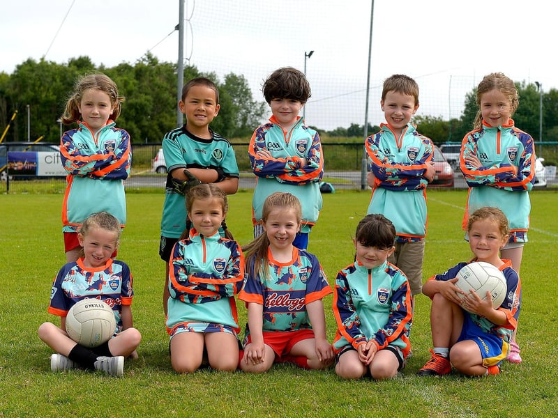 Boys and girls who took part in the recent Brian Ogs Cúl Camp at Páirc Brid. DER2129GS - 041