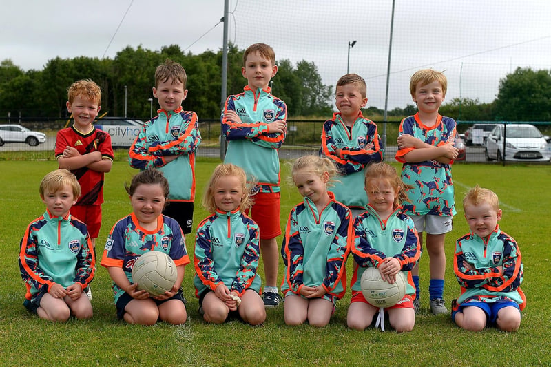 Boys and girls who took part in the recent Brian Ogs Cúl Camp at Páirc Brid. DER2129GS - 039
