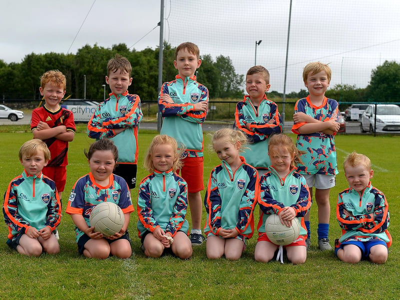 Boys and girls who took part in the recent Brian Ogs Cúl Camp at Páirc Brid. DER2129GS - 039