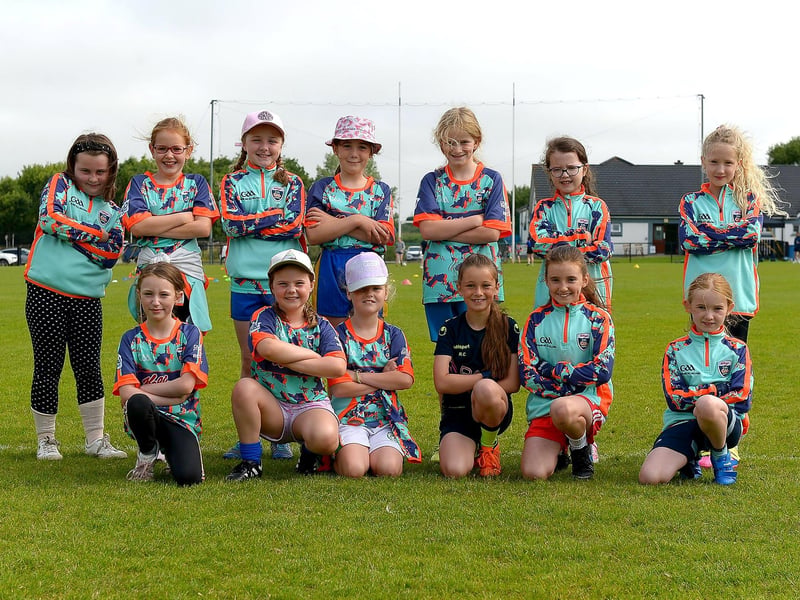 Girls who attended the recent Brian Ogs Cúl Camp at Páirc Brid. DER2129GS - 043