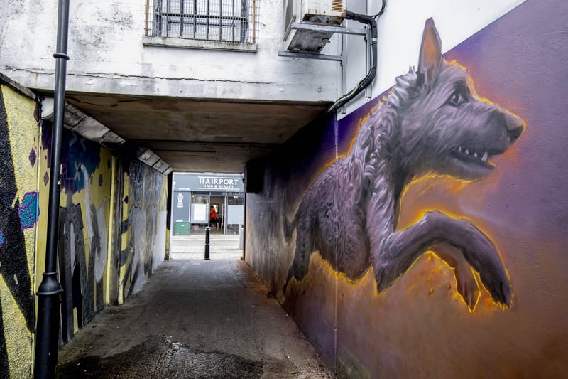 Five artworks in Limavady located in the alleyways off Market Street have been completed so far by artists, with two additional designs set to be installed in mid-August