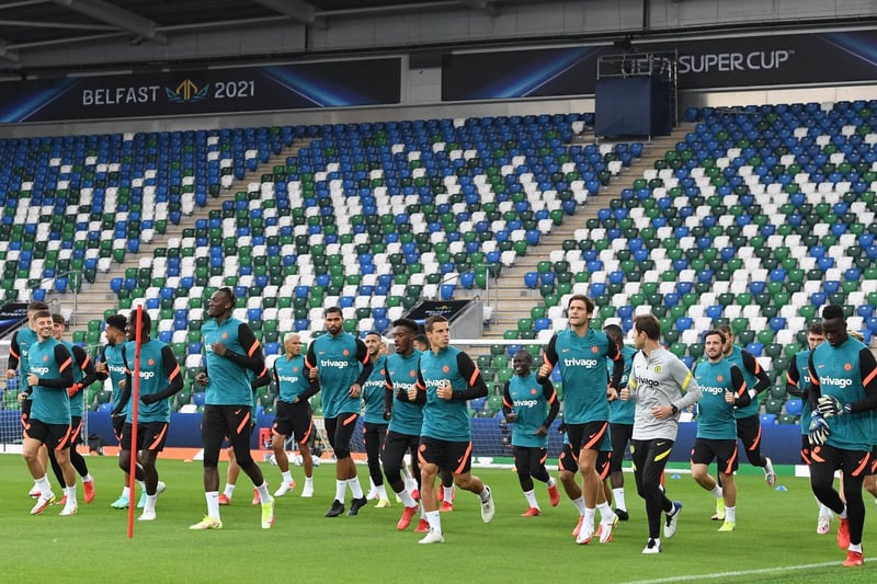 Chelsea players are put through their paces at Windsor Park