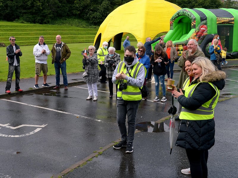 People appreciating the entertainment at the Family Funday held in the Gasyard Centre on Sunday afternoon last. DER2132GS – 012