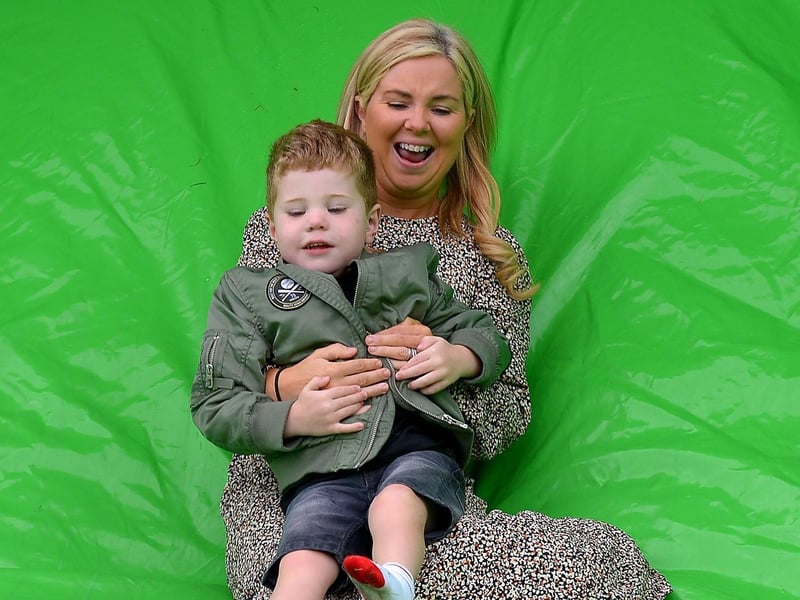Davin Caldwell was with his mum Lisa at the Family Funday held in the Gasyard Centre on Sunday afternoon last. DER2132GS – 005