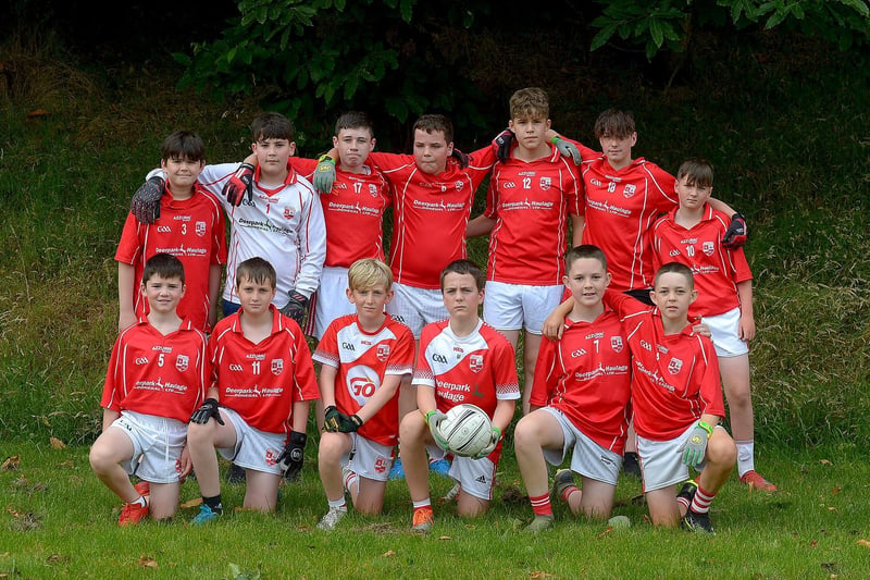 The Naomh Colmcille squad which part in the John McChrystal Under 13 Cup held at Doire Trasna. Photo: George Sweeney. DER2121GS – 112