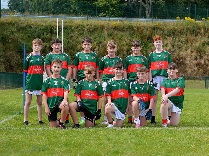 The Slaughtmanus squad which took part in the John McChrystal Memorial Under 13 Cup at Doire Trasna on Saturday last. Photo: George Sweeney. DER2121GS – 113