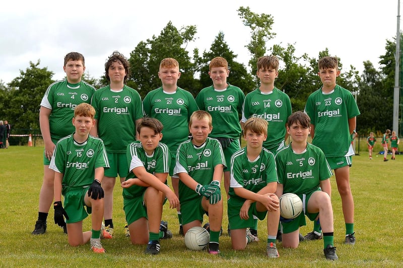 Naomh Padraig, runners-up in the Shield Final at the John McChrystal Under 13 tournament at Doire Trasna on Saturday. Photo: George Sweeney. DER2121GS – 108