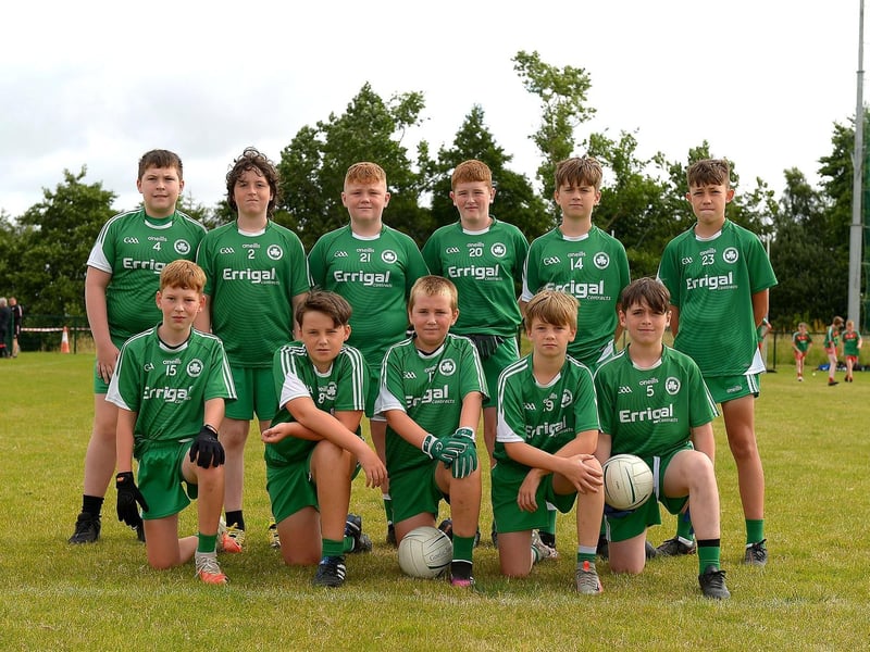 Naomh Padraig, runners-up in the Shield Final at the John McChrystal Under 13 tournament at Doire Trasna on Saturday. Photo: George Sweeney. DER2121GS – 108