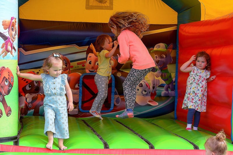 Bouncy castles were popular at the recent Galliagh Community Fun weekend. Photo: George Sweeney. DER2121GS – 094