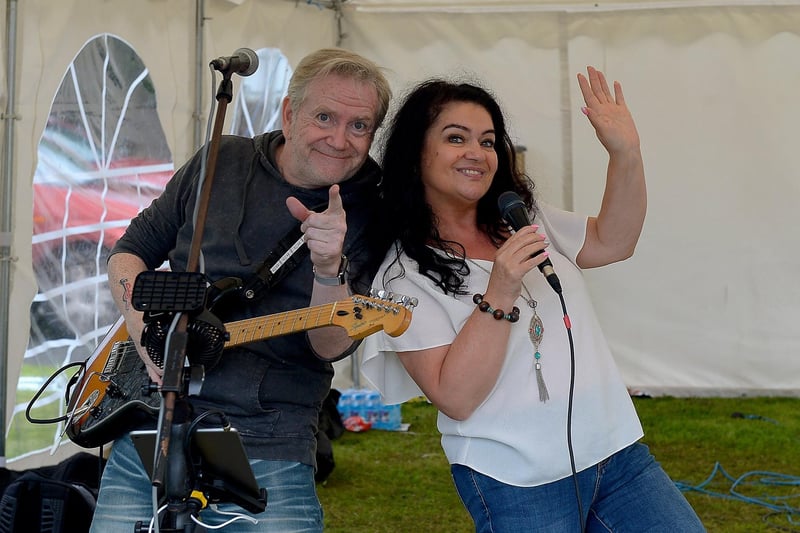 Gerry and Jackie Coyle provided entertainment at the recent Galliagh Community Fun weekend. Photo: George Sweeney. DER2121GS – 083