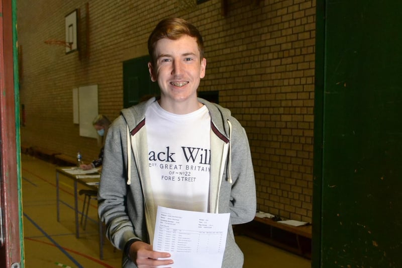 Jamie Moorhead who achieved two As,  five Bs and 2 Cs at GCSE