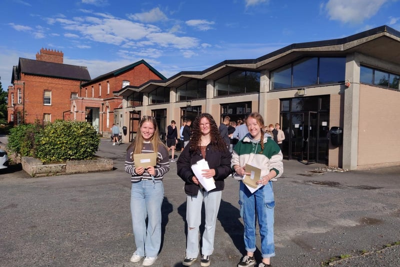Pupils of Friends, Lisburn, smile as they receive their much-anticipated grades