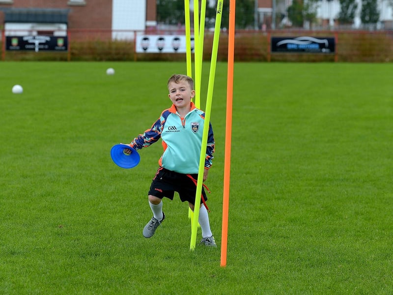 Activities under away at the Cúl Camp held recently at Sean Dolans GAC.  DER2121GS – 071