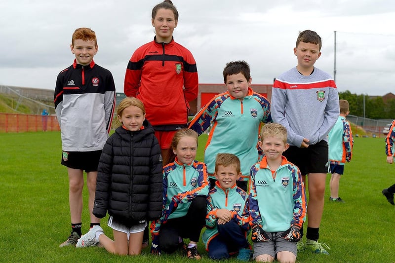 Young players who enjoyed the recent Cúl Camp at Sean Dolans GAC.  DER2121GS – 058