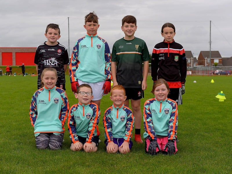 Children who took part in the recent Cúl Camp at Sean Dolans GAC. Photos: George Sweeney. DER2121GS – 063