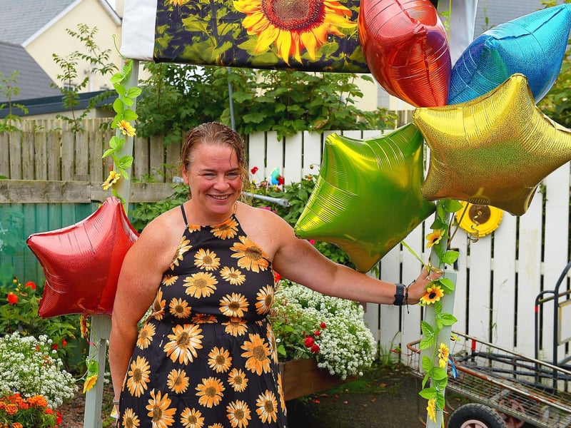 Geraldine Mullan pictured at the Family HOPE Day held at the Mullan HOPE Centre in Moville, on Sunday afternoon, marking the first anniversary of the passing of her husband John and children  Tomás and Amelia Mullan. Photos: George Sweeney. DER2134GS – 001