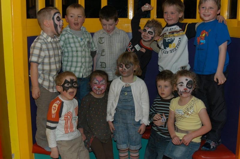 Christopher pictured with all his friends from Miss Wilson's Primary One Class at Greenhaw. Cassidy 2610Ap12