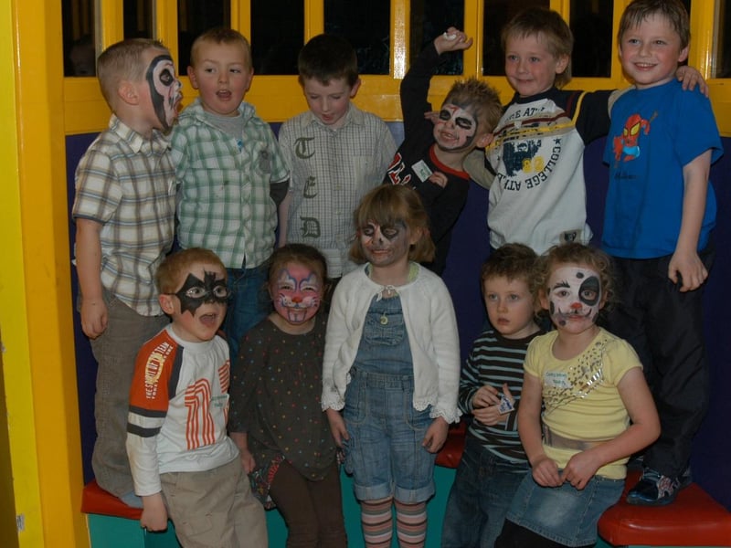 Christopher pictured with all his friends from Miss Wilson's Primary One Class at Greenhaw. Cassidy 2610Ap12