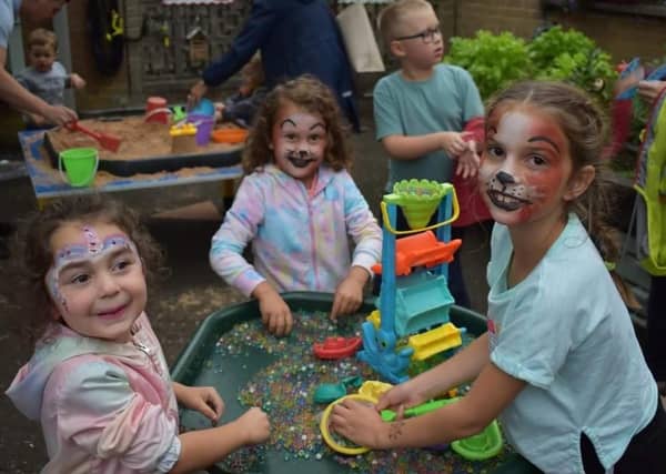 Enjoying sensory activities during the NAS Larne and Carrickfergus branch Spectrum Family Festival. Photos by Michelle Montgomery.