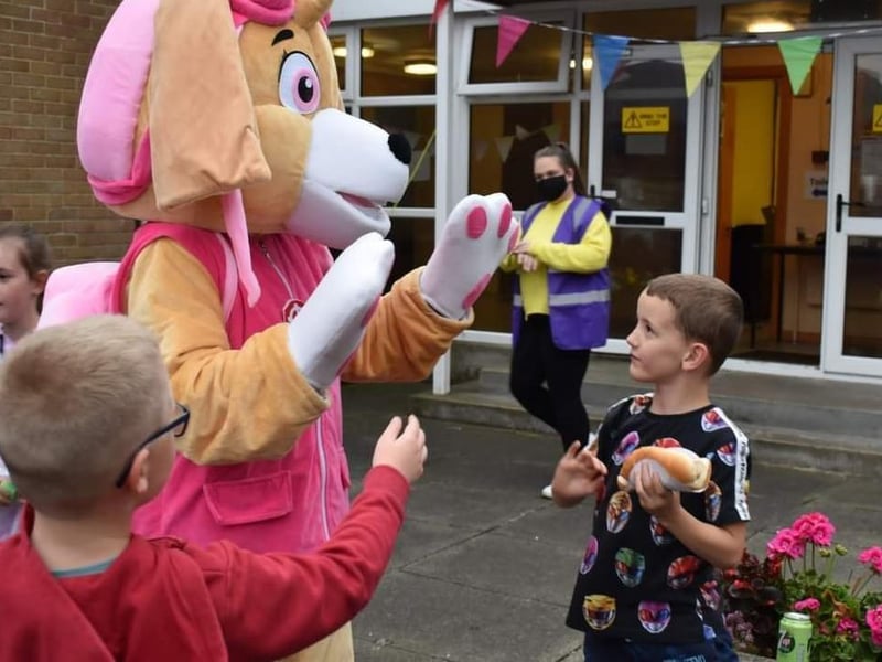 Meeting some of the Paw Patrol gang.