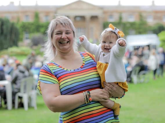 Christina and Astrid Wotherspoon enjoy the first ever Hillsborough Honey Fair. Picture: Philip Magowan/Press Eye