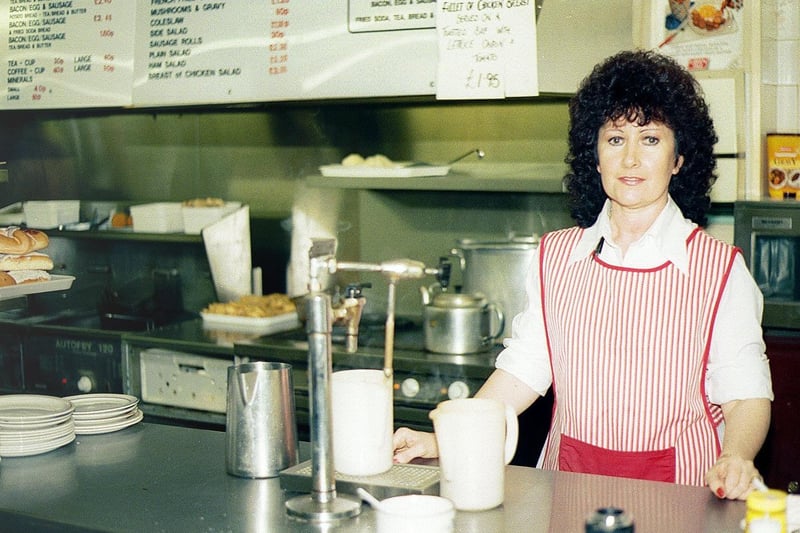 Frankie Ramsey's cafe in William Street, Derry. Pictured is Lily Sweeney.