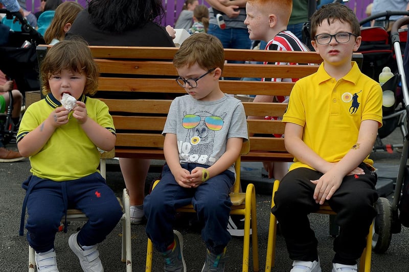 Having a break from the fun and activities at the Family HOPE Day held at the Mullan HOPE Centre in Moville, on Sunday afternoon last. Photos: George Sweeney. DER2134GS – 009