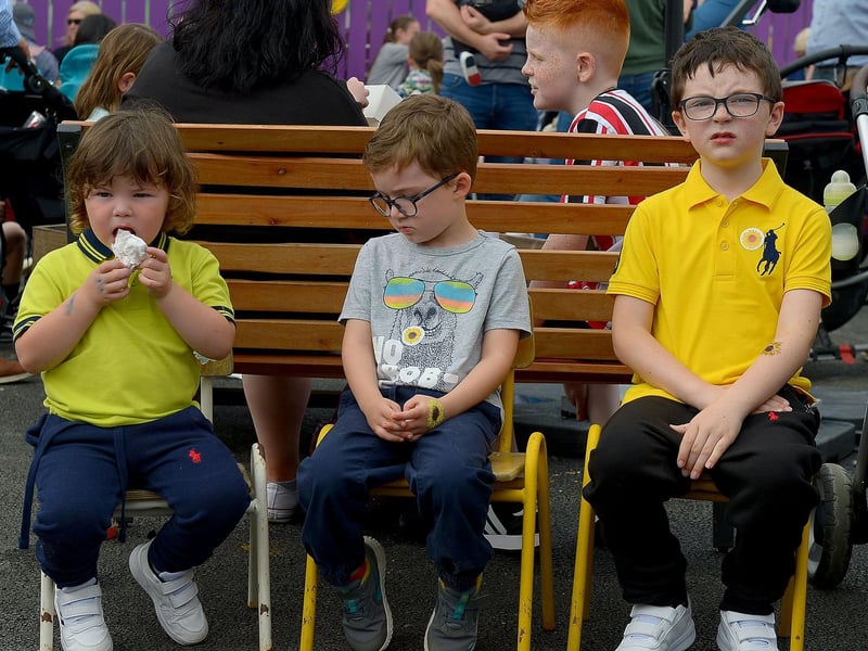 Having a break from the fun and activities at the Family HOPE Day held at the Mullan HOPE Centre in Moville, on Sunday afternoon last. Photos: George Sweeney. DER2134GS – 009