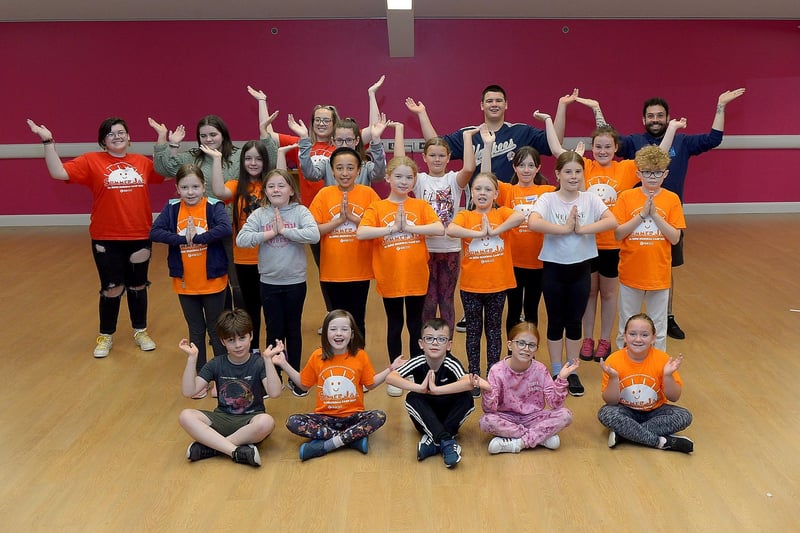 Children pictured during a dance rehearsal at the recent GSCA’s Aladdin themed summer scheme in Studio 2’s Youth & Community Arts Centre in Skeoge.  Picture: George Sweeney. DER2132GS - 079