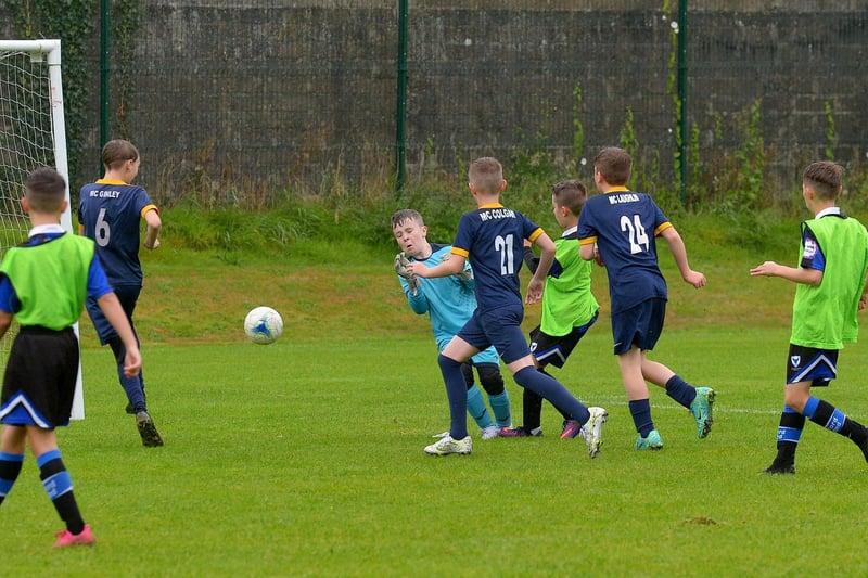 Oxford United score against Don Boscos in the Anthony Martin Memorial Tournament