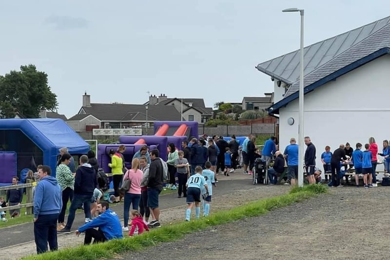 The crowds pictured at the fun day