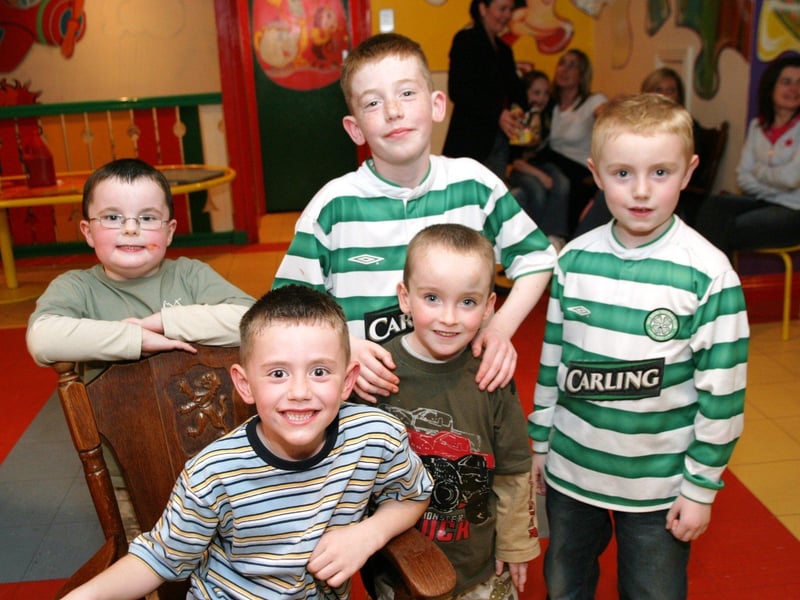 Birthday boy Shane Brady having fun with some of his best buds.
