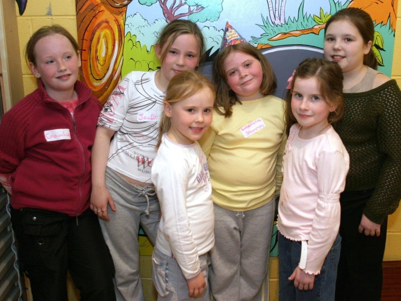 Shannon Bradley and some of the girls strike a pose for the camera.