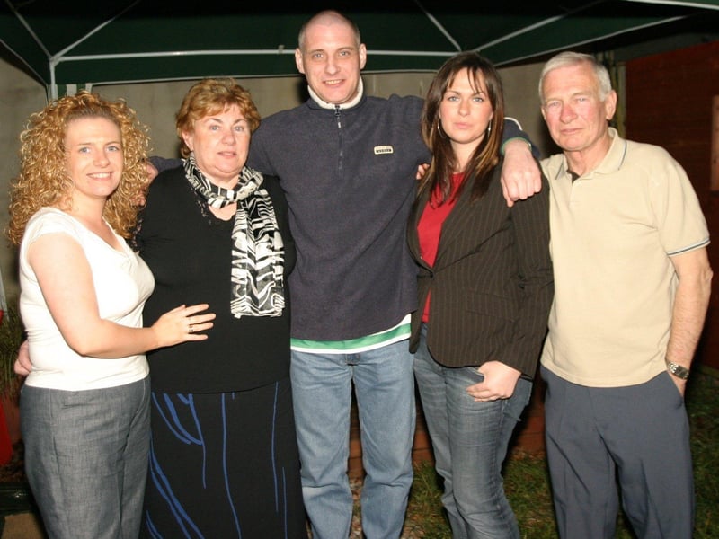 Jim Kelly enjoying his birthday with family.