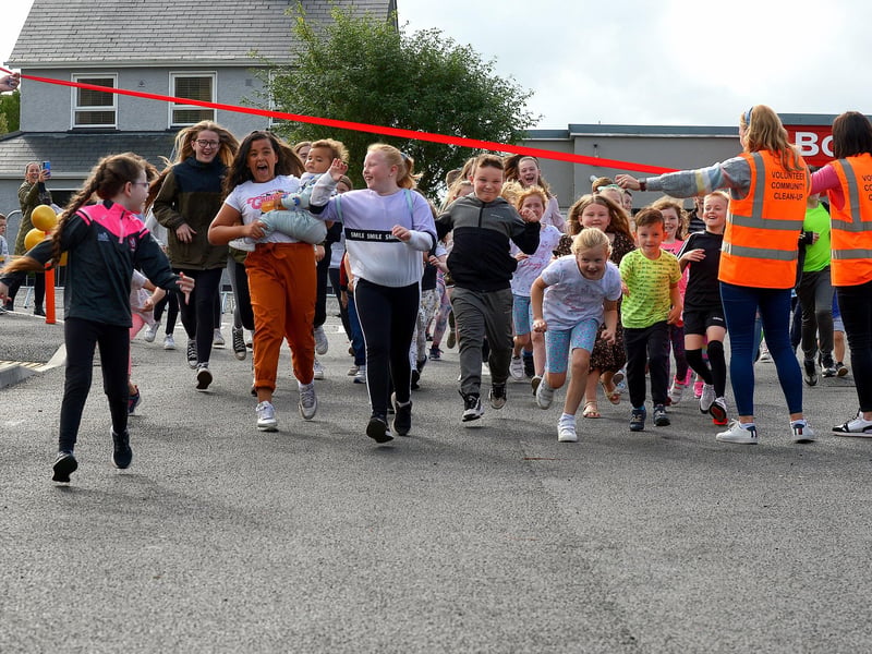 The Killea Community Park was officially opened by children on Saturday afternoon last. Photo: George Sweeney. DER2136GS – 133