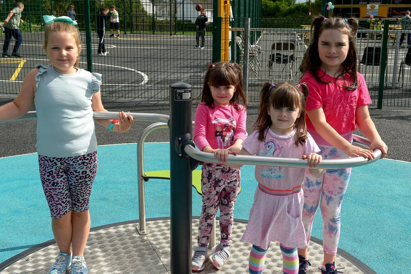 Local children playing in the newly opened Killea Community Park on Saturday afternoon last.  Photo: George Sweeney.  DER2136GS – 132