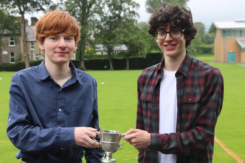 In recognition of outstanding achievement at Advanced Level the Greer Cup is awarded jointly to Magnus Naeri and James Hatchell, who also achieved 4 A*s at A Level.