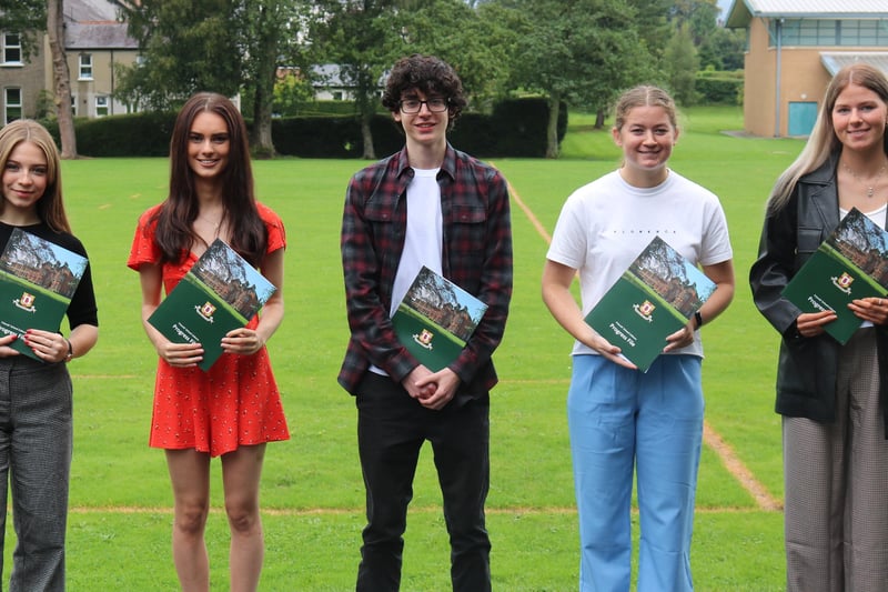 Friends’ subject prize winners at A Level. Emma Dubei (Nutrition & Food Science), Seren Mageean (French), James Hatchell (Mathematics, Further Mathematics, Technology & Design), Imogen Erskine (Art & Design, Geography) and Kate Erskine (Physical Education).