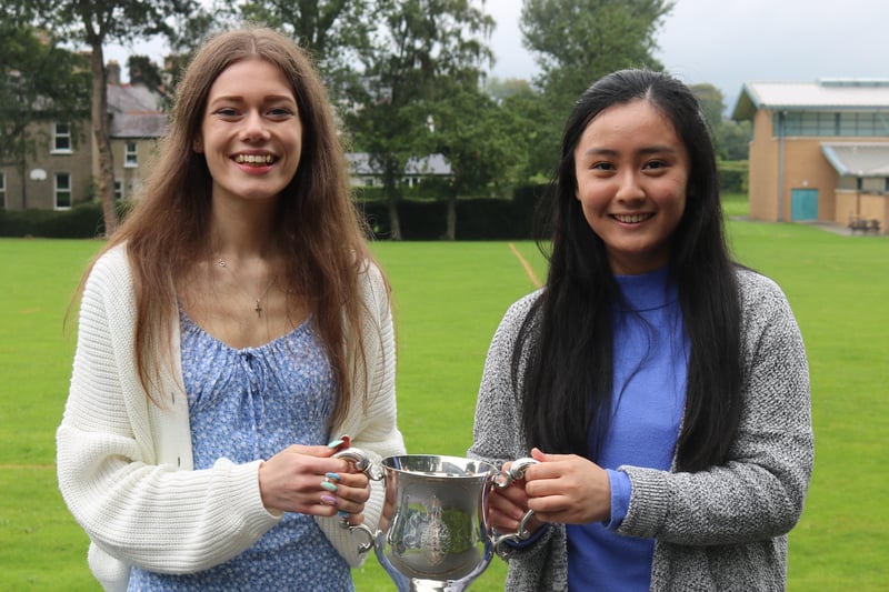 In recognition of outstanding achievement at Advanced Level the Manly Haughton Cup is awarded jointly to Alice Francey and Bethany Au who were both awarded 4 A*s at A Level.