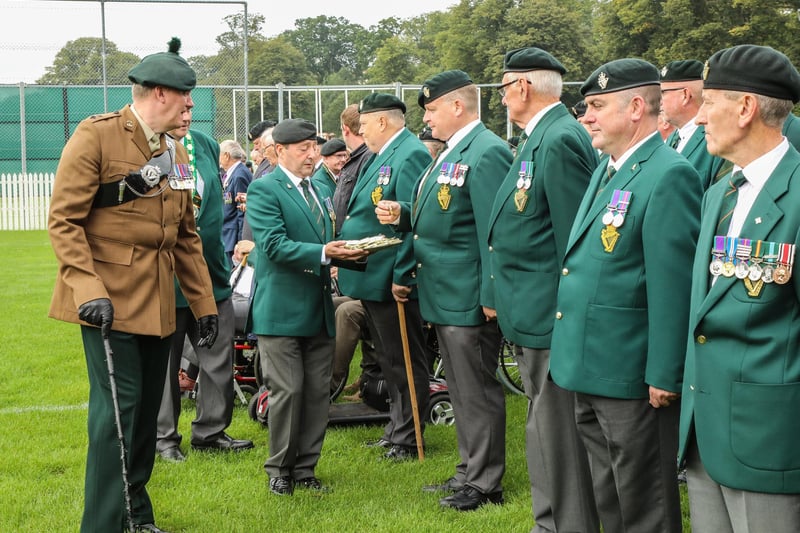 Members of the UDR Association receiving a Commemorative Medal.  Pic by Norman Briggs, rnbphotographyni