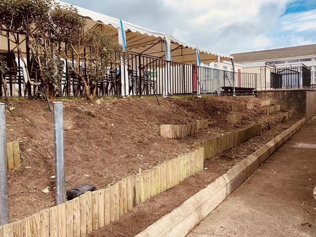 The finished product...which will now be used to plant a sensory community garden