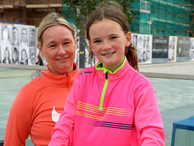 Lynette McKinney and her daughter Leah took part in the Danny Quigley Charity Spinathon held at Ebrington Square on Saturday afternoon last. Photo: George Sweeney. DER2138GS – 057