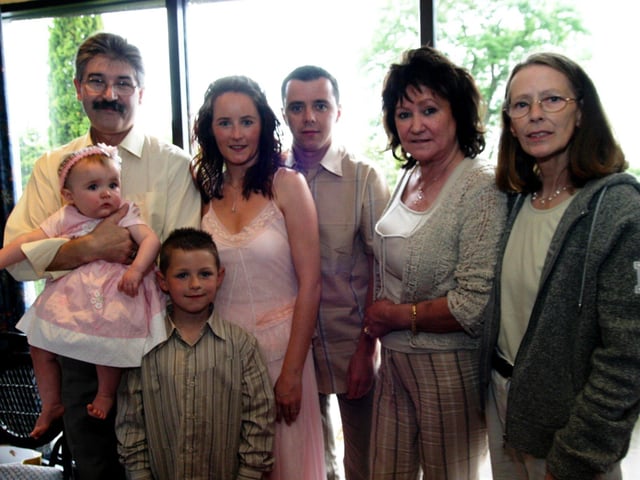 Dale King Bryson celebrates with his family.
